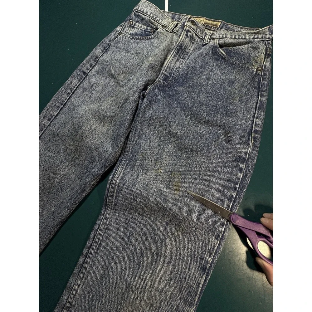Vintage LEVIS 512 Silvertab Jeans Men 32x34 Slim Taper Acid-Wash 90s Made In USA